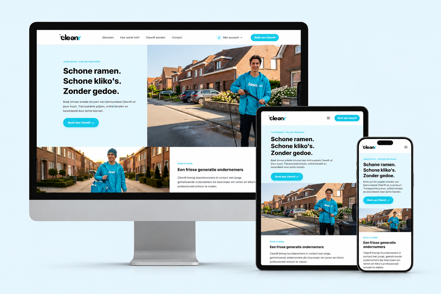 CleenR — lokaal schoonmaakplatform