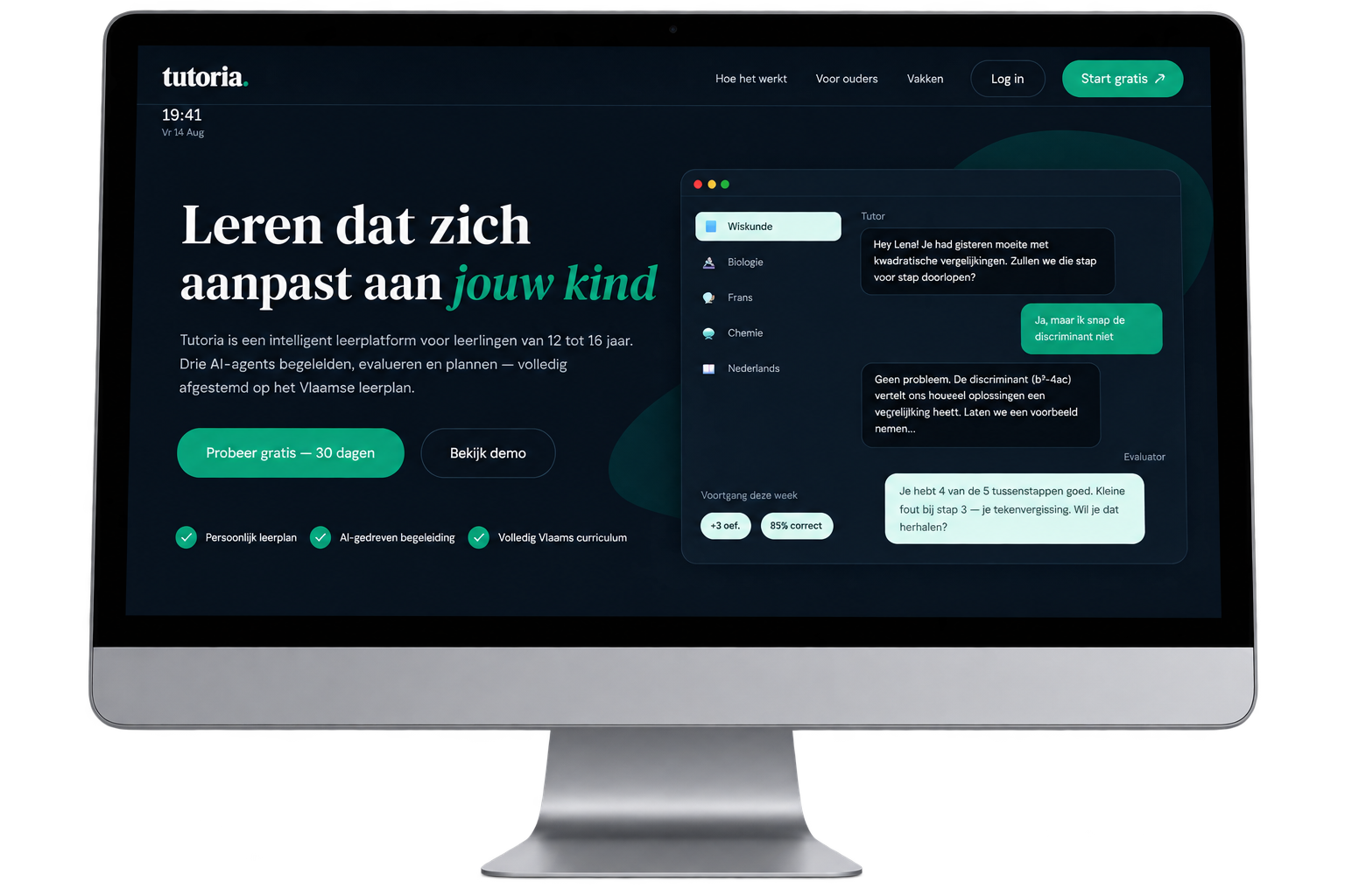 Tutoria — AI-gedreven persoonlijk leerplatform